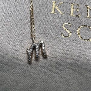 Kendra Scott diamond letter M necklace - brand new